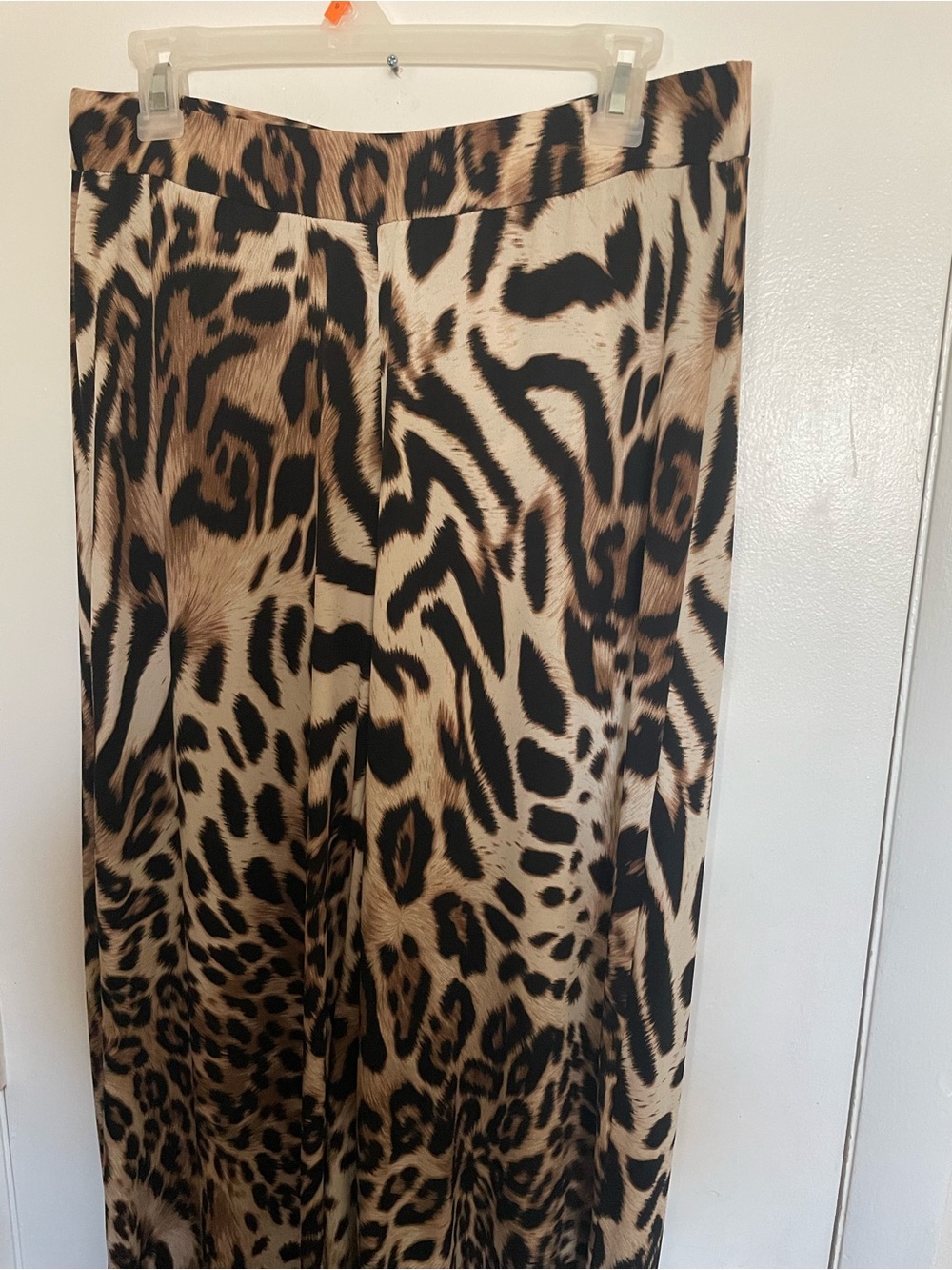 Peck & Peck Animal Print Palazzo Pants - Black and Tan